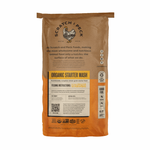 Photo of product Scratch & Peck organic starter mash front of bag