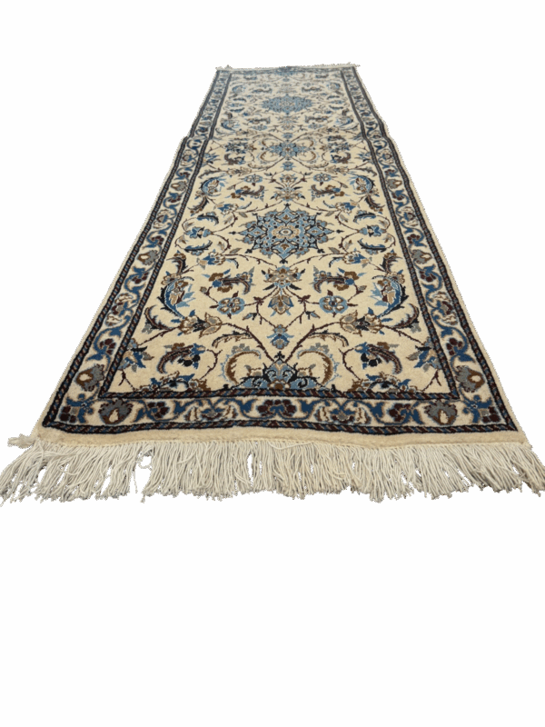 Genuine Hand Woven Persian Nain Runner 1'10" x 6'1" - Image 3