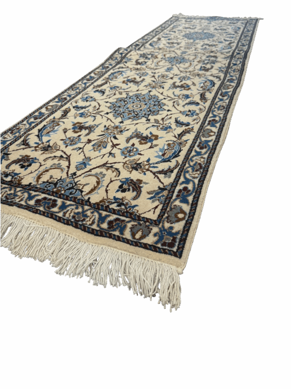 Genuine Hand Woven Persian Nain Runner 1'10" x 6'1" - Image 4