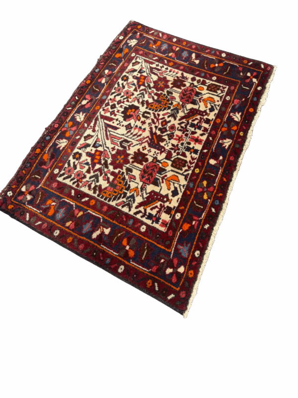 Genuine Hand Woven Persian Malayer Rug 3' x 2'2" - Image 4