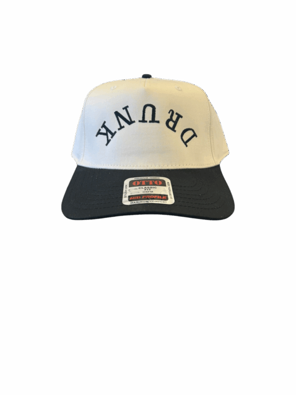 Drunk Summer Surf Snapback Hat - Cream & Black