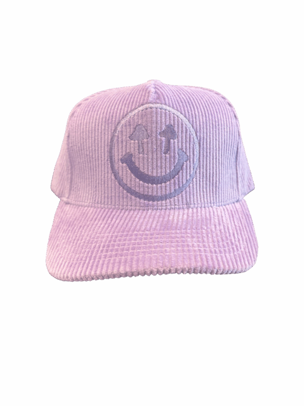Happy Caps Corduroy Logo Hat - Lavender