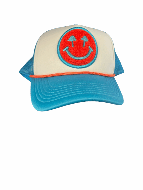 Happy Caps Double Blind Trucker Hat - Sapphire Blue