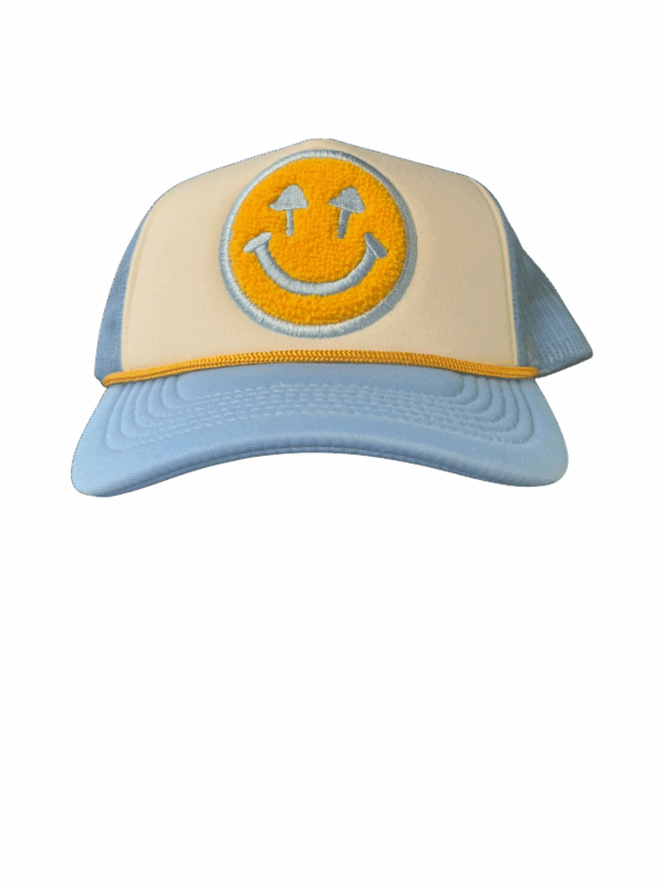 Happy Caps Double Blind Trucker Hat - Stone Blue