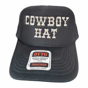Cowboy Hat Trucker Hat - Black