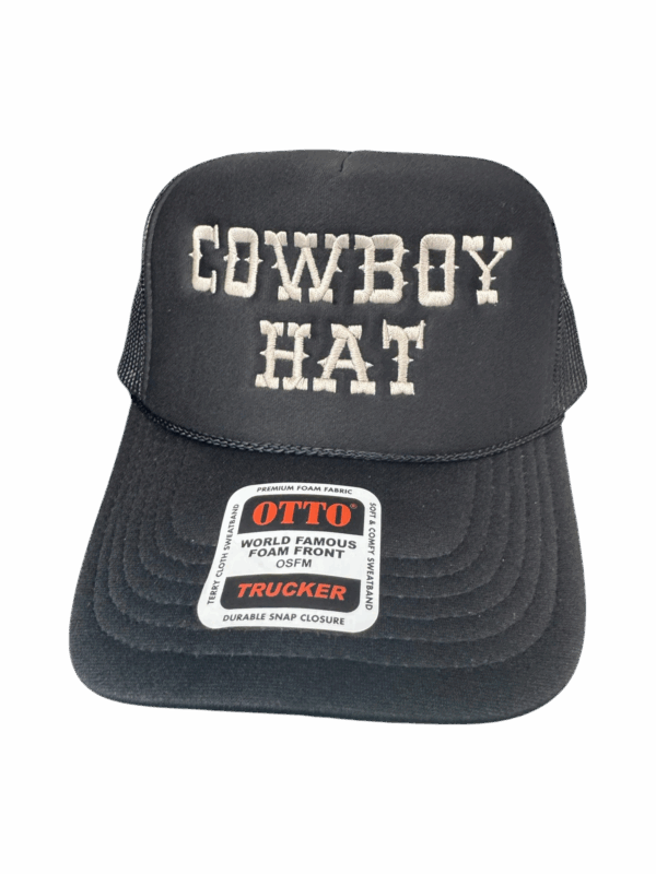 Cowboy Hat Trucker Hat - Black