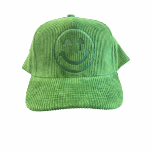 Happy Caps Corduroy Logo Hat - Emerald Green