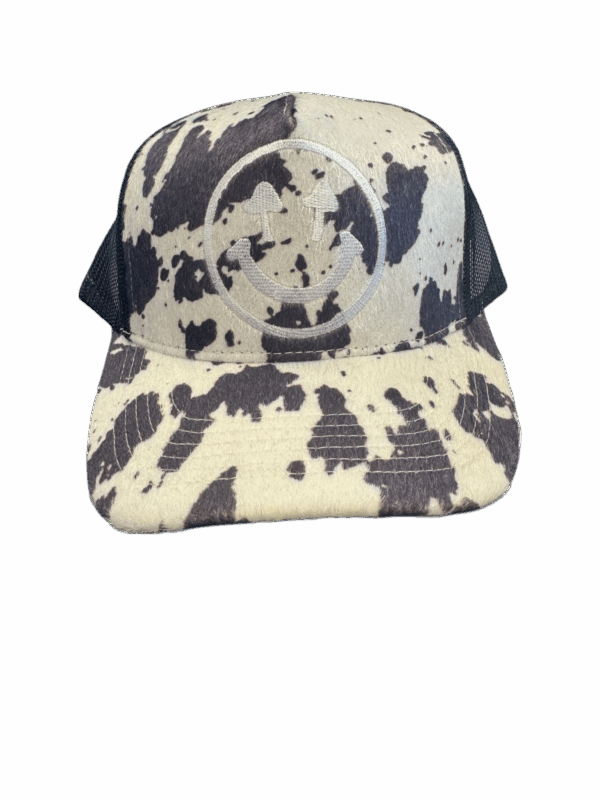 Happy Caps Pasture Trucker Hat - Cream Cowhide