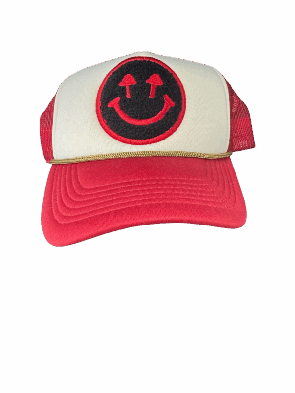 Happy Caps Double Blind Trucker Hat - Candy Red
