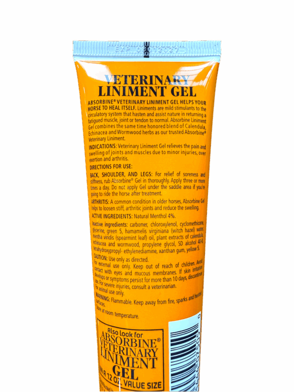 Absorbine Veterinary Linament Gel Topical Analgesic - Image 2