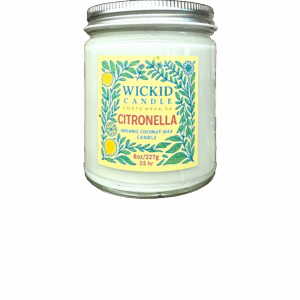 Wickid Organic Coconut Wax Cintronella Candle