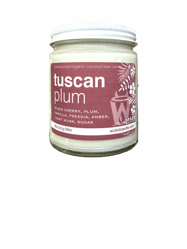 Wickid Hand-Poured Organic Coconut Wax Candle